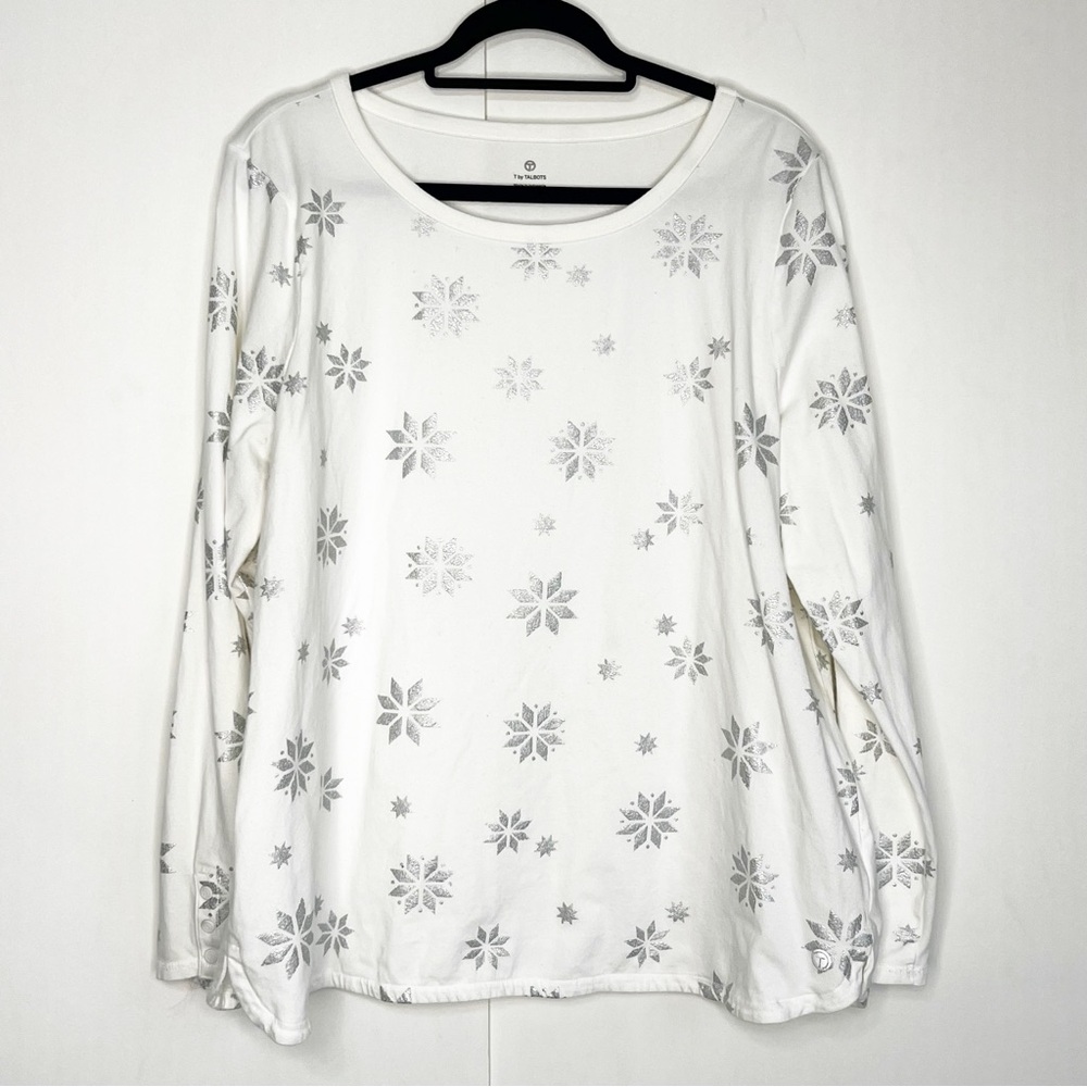 Talbots Snowflake Top - Picture 1 of 6